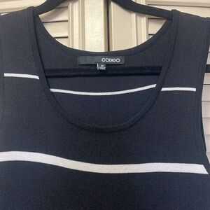 Stripped black and white dress